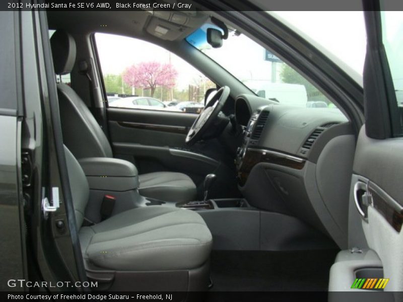 Black Forest Green / Gray 2012 Hyundai Santa Fe SE V6 AWD
