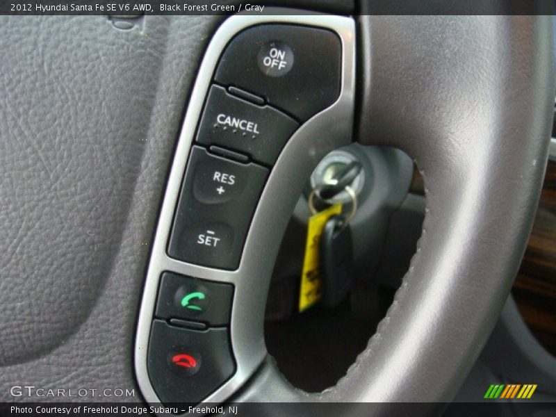 Black Forest Green / Gray 2012 Hyundai Santa Fe SE V6 AWD