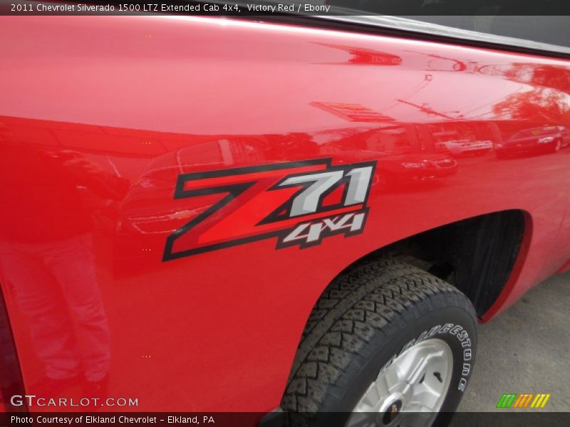 Victory Red / Ebony 2011 Chevrolet Silverado 1500 LTZ Extended Cab 4x4
