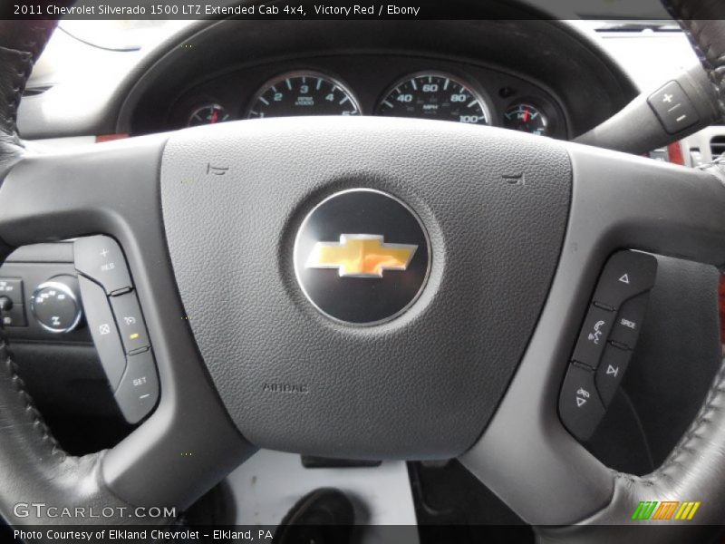 Victory Red / Ebony 2011 Chevrolet Silverado 1500 LTZ Extended Cab 4x4