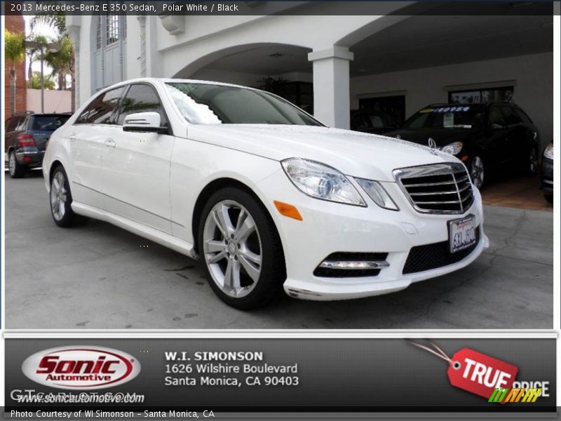 Polar White / Black 2013 Mercedes-Benz E 350 Sedan