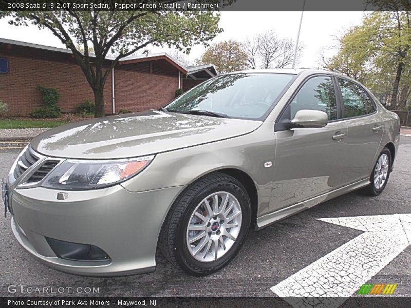 Pepper Green Metallic / Parchment 2008 Saab 9-3 2.0T Sport Sedan