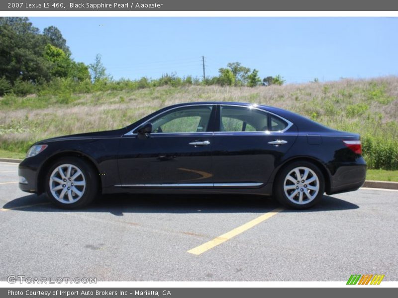 Black Sapphire Pearl / Alabaster 2007 Lexus LS 460