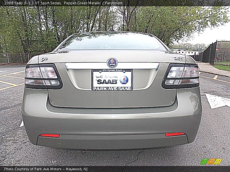 Pepper Green Metallic / Parchment 2008 Saab 9-3 2.0T Sport Sedan