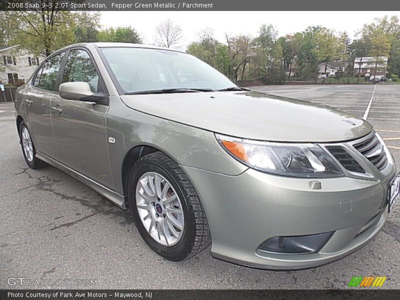 Pepper Green Metallic / Parchment 2008 Saab 9-3 2.0T Sport Sedan