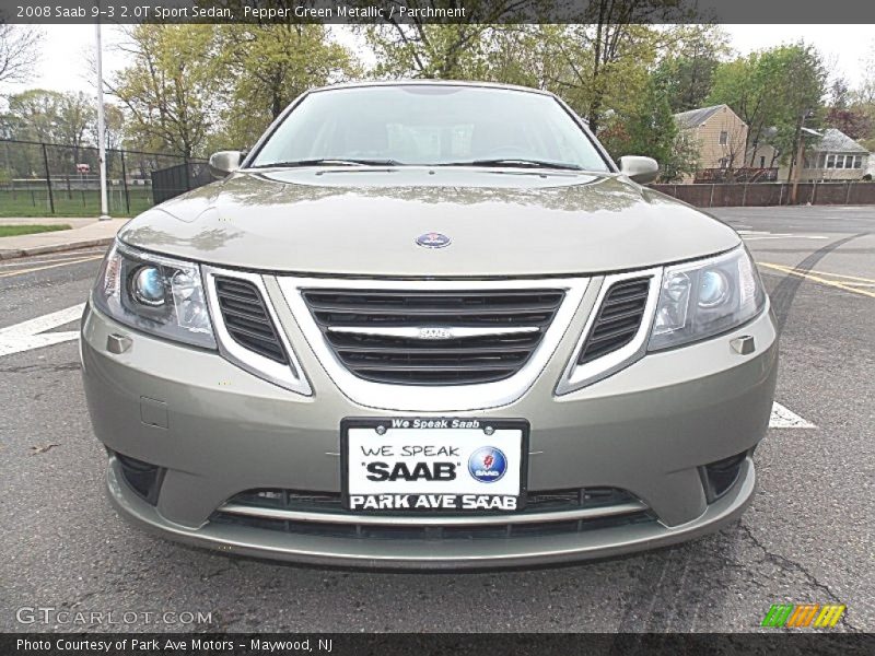 Pepper Green Metallic / Parchment 2008 Saab 9-3 2.0T Sport Sedan