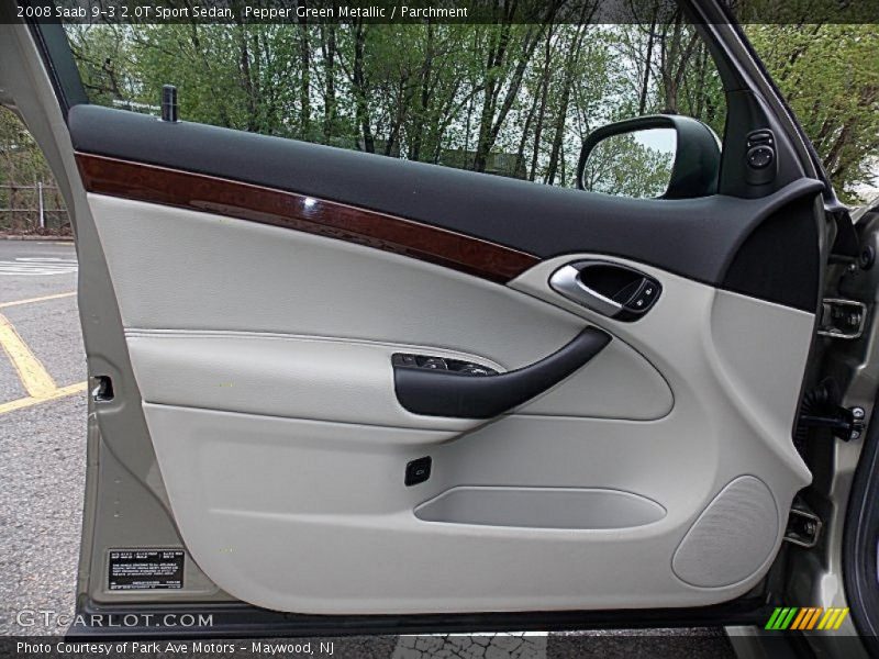 Pepper Green Metallic / Parchment 2008 Saab 9-3 2.0T Sport Sedan