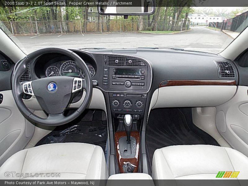 Pepper Green Metallic / Parchment 2008 Saab 9-3 2.0T Sport Sedan