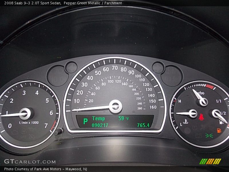 Pepper Green Metallic / Parchment 2008 Saab 9-3 2.0T Sport Sedan