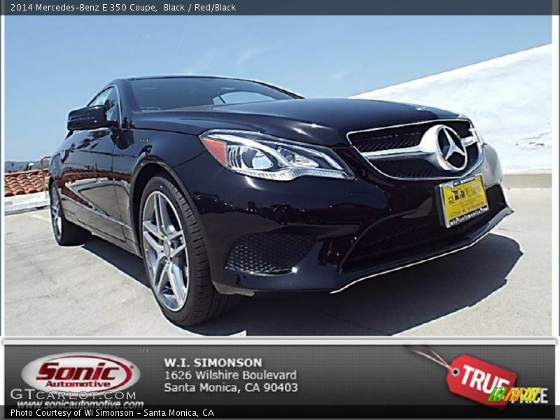 Black / Red/Black 2014 Mercedes-Benz E 350 Coupe