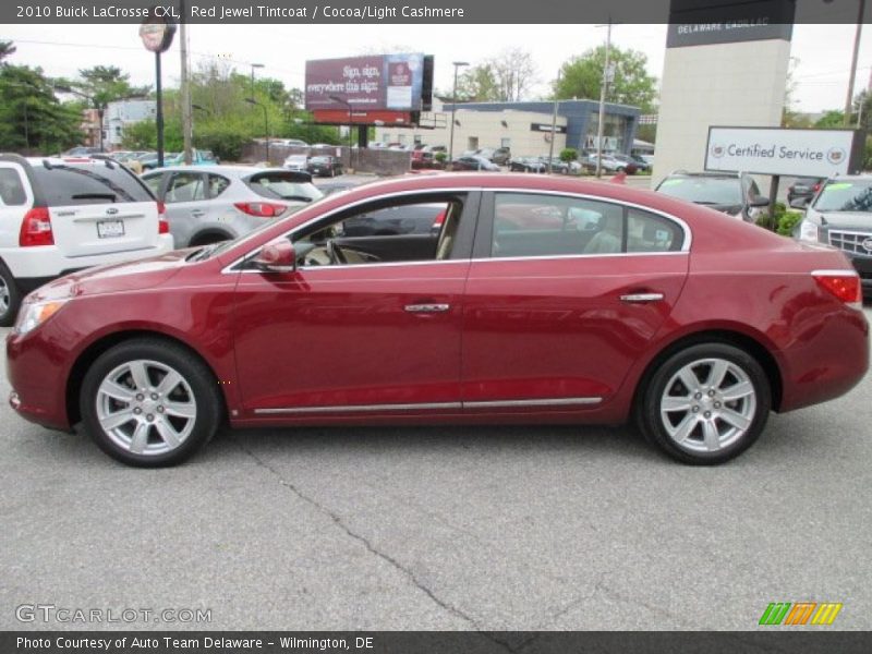 Red Jewel Tintcoat / Cocoa/Light Cashmere 2010 Buick LaCrosse CXL