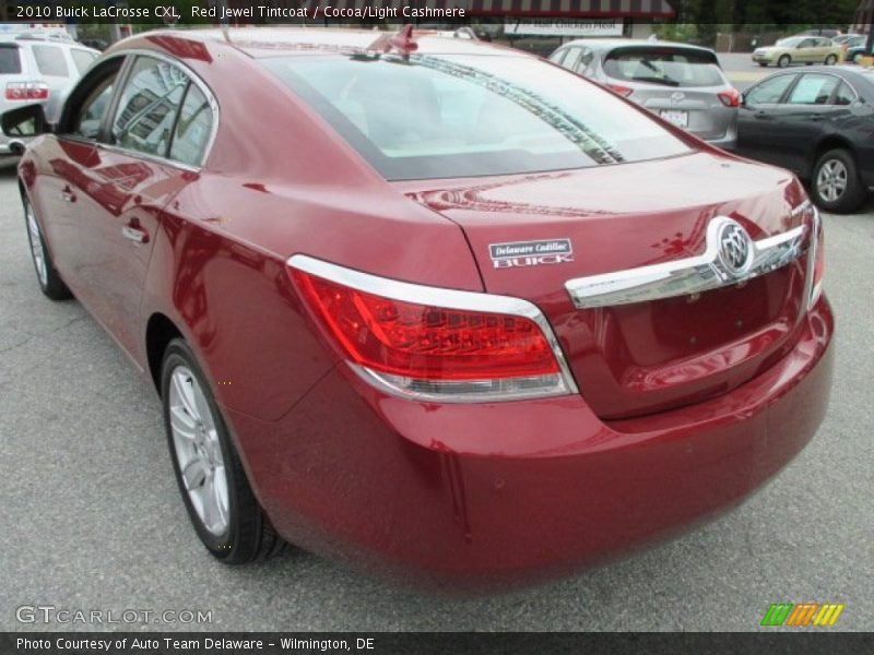 Red Jewel Tintcoat / Cocoa/Light Cashmere 2010 Buick LaCrosse CXL