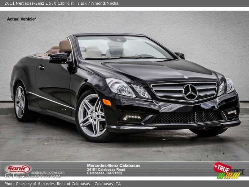 Black / Almond/Mocha 2011 Mercedes-Benz E 550 Cabriolet