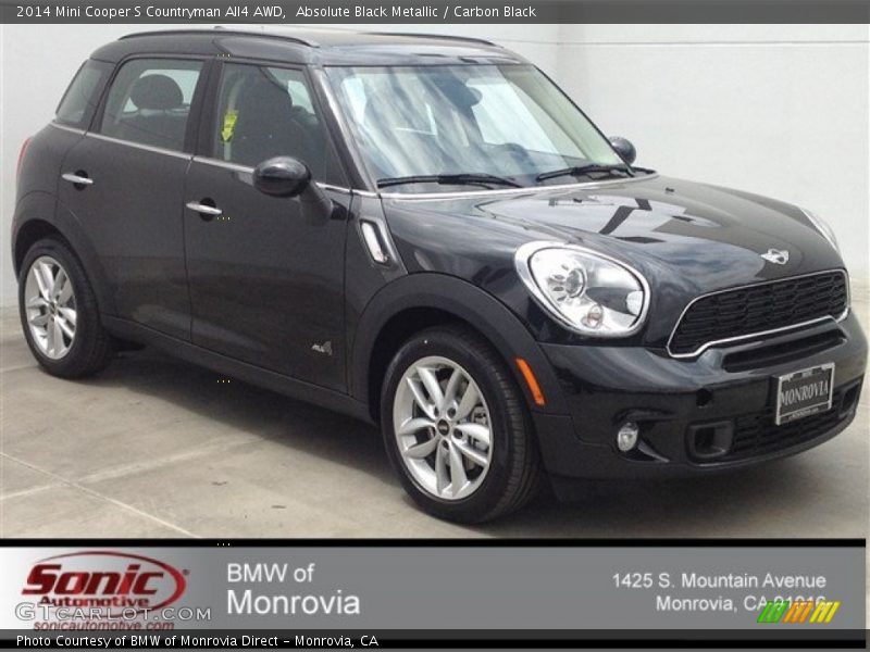Absolute Black Metallic / Carbon Black 2014 Mini Cooper S Countryman All4 AWD