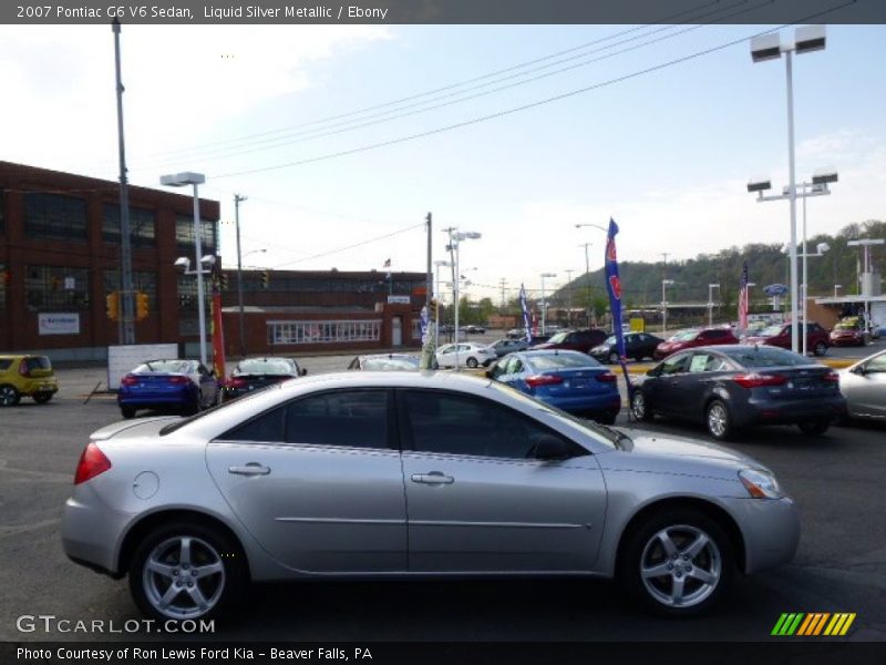 Liquid Silver Metallic / Ebony 2007 Pontiac G6 V6 Sedan