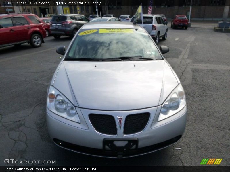 Liquid Silver Metallic / Ebony 2007 Pontiac G6 V6 Sedan