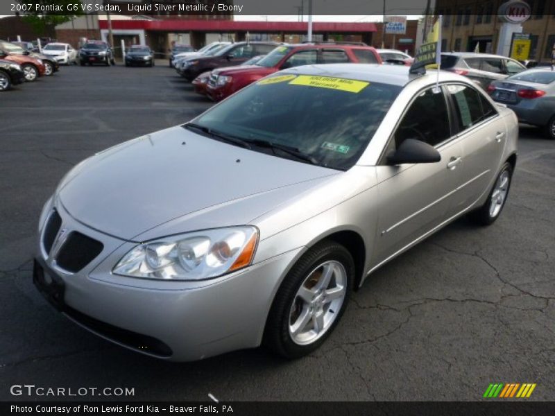 Liquid Silver Metallic / Ebony 2007 Pontiac G6 V6 Sedan