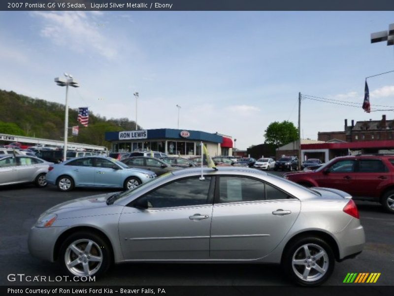 Liquid Silver Metallic / Ebony 2007 Pontiac G6 V6 Sedan