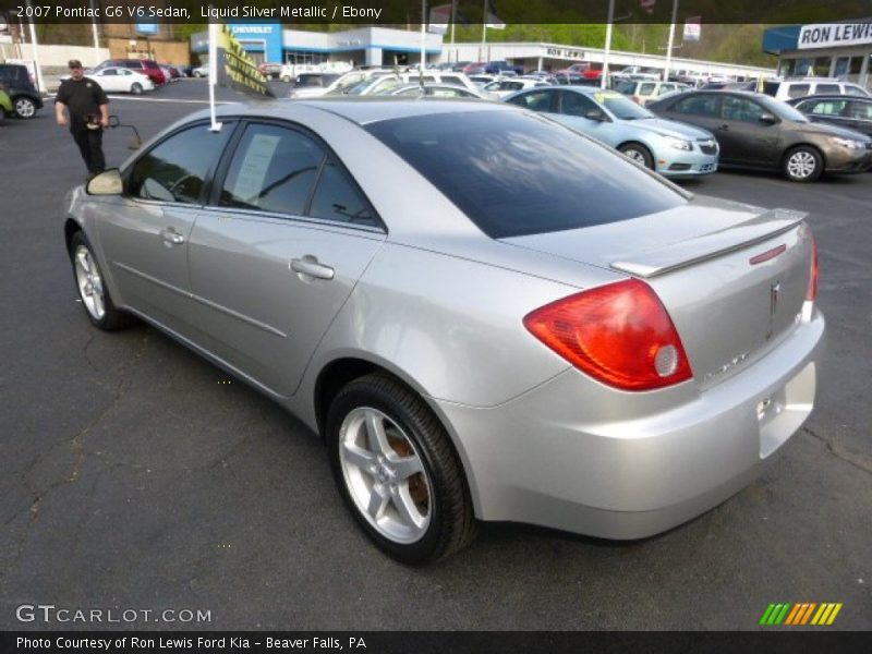 Liquid Silver Metallic / Ebony 2007 Pontiac G6 V6 Sedan