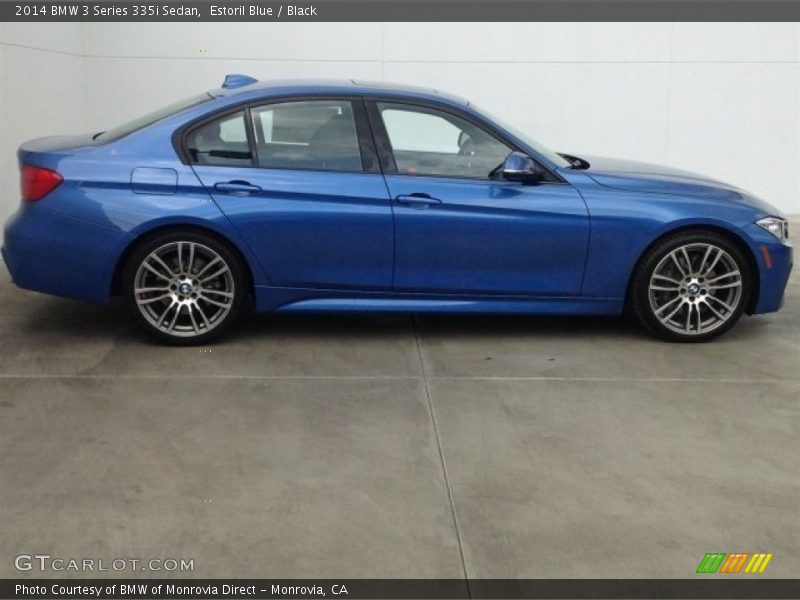 Estoril Blue / Black 2014 BMW 3 Series 335i Sedan