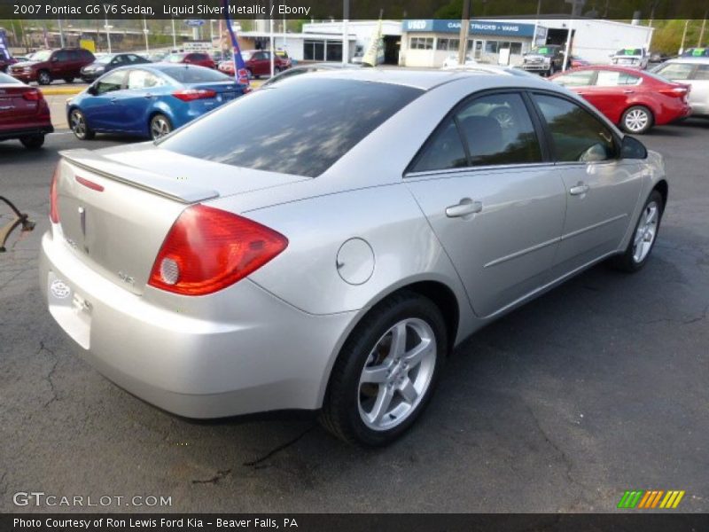 Liquid Silver Metallic / Ebony 2007 Pontiac G6 V6 Sedan