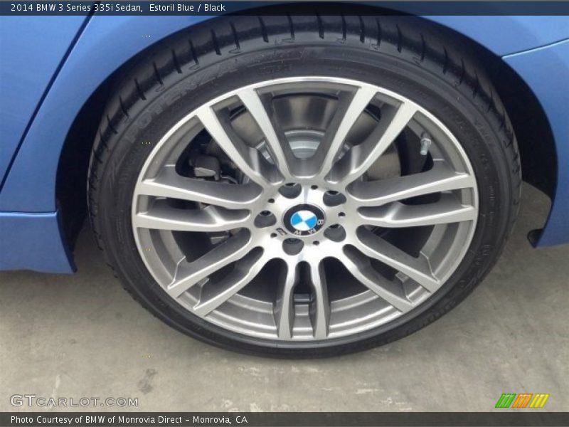 Estoril Blue / Black 2014 BMW 3 Series 335i Sedan