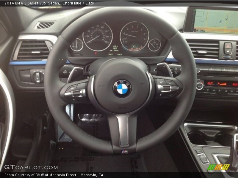 Estoril Blue / Black 2014 BMW 3 Series 335i Sedan