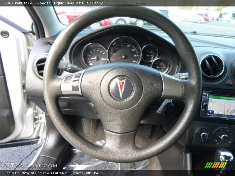 Liquid Silver Metallic / Ebony 2007 Pontiac G6 V6 Sedan