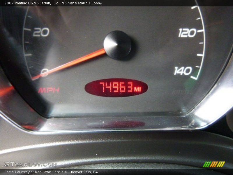Liquid Silver Metallic / Ebony 2007 Pontiac G6 V6 Sedan