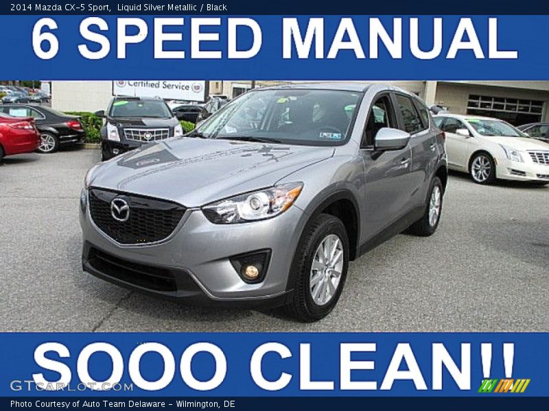 Liquid Silver Metallic / Black 2014 Mazda CX-5 Sport