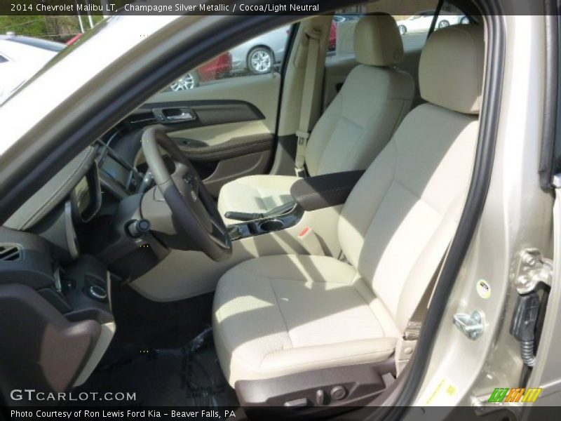 Champagne Silver Metallic / Cocoa/Light Neutral 2014 Chevrolet Malibu LT