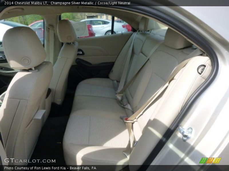 Champagne Silver Metallic / Cocoa/Light Neutral 2014 Chevrolet Malibu LT