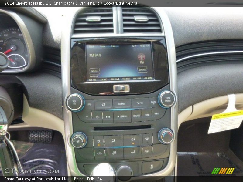 Champagne Silver Metallic / Cocoa/Light Neutral 2014 Chevrolet Malibu LT