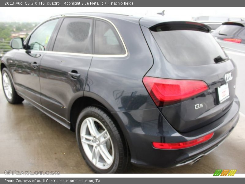 Moonlight Blue Metallic / Pistachio Beige 2013 Audi Q5 3.0 TFSI quattro