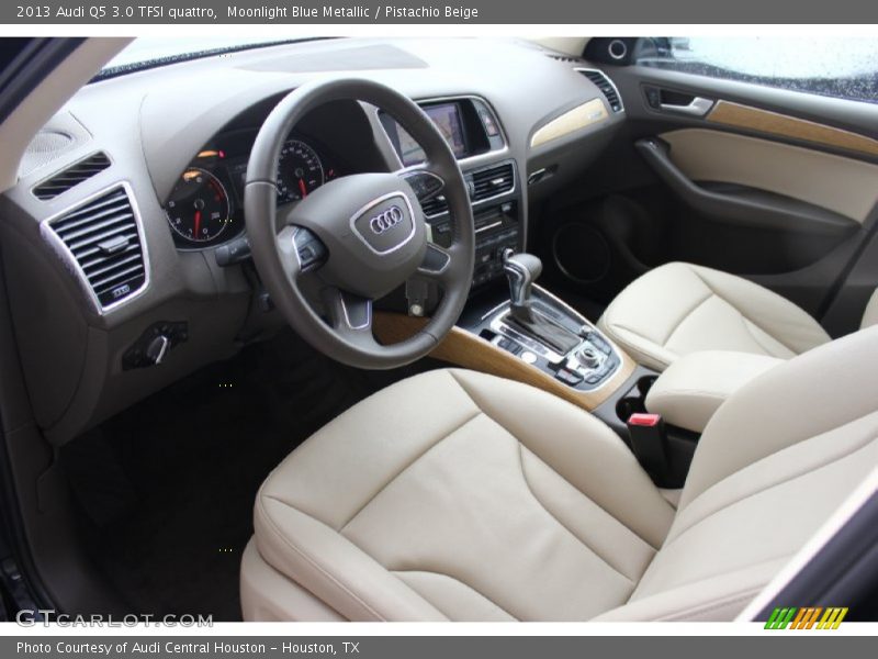Moonlight Blue Metallic / Pistachio Beige 2013 Audi Q5 3.0 TFSI quattro