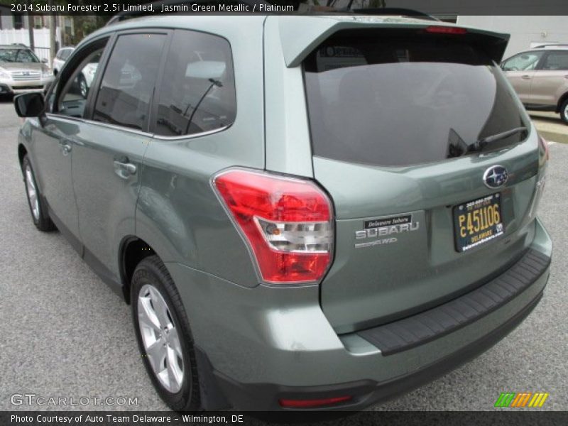 Jasmin Green Metallic / Platinum 2014 Subaru Forester 2.5i Limited