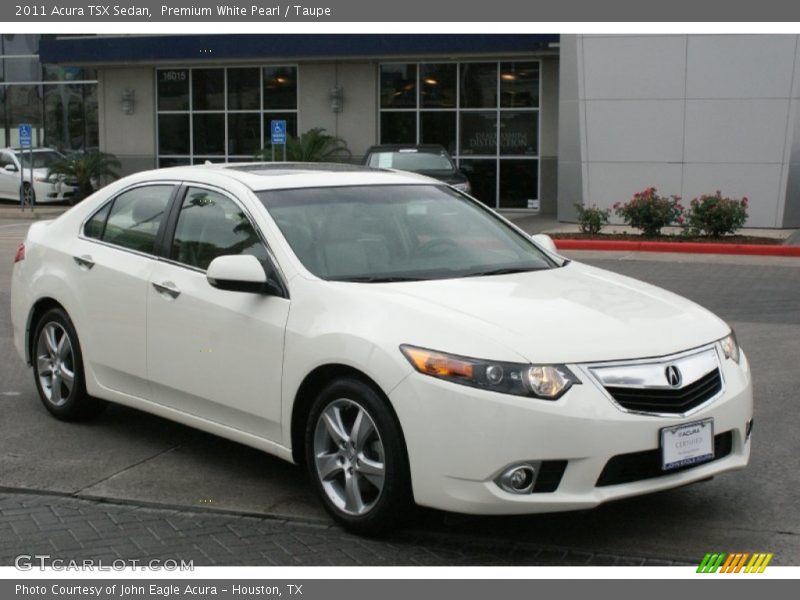 Premium White Pearl / Taupe 2011 Acura TSX Sedan