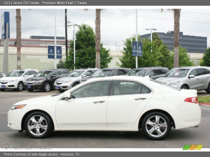 Premium White Pearl / Taupe 2011 Acura TSX Sedan