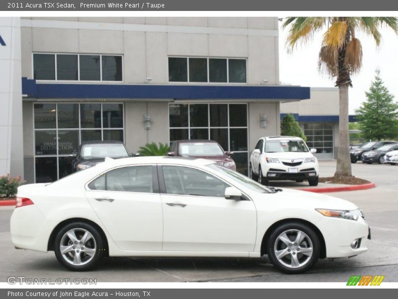 Premium White Pearl / Taupe 2011 Acura TSX Sedan