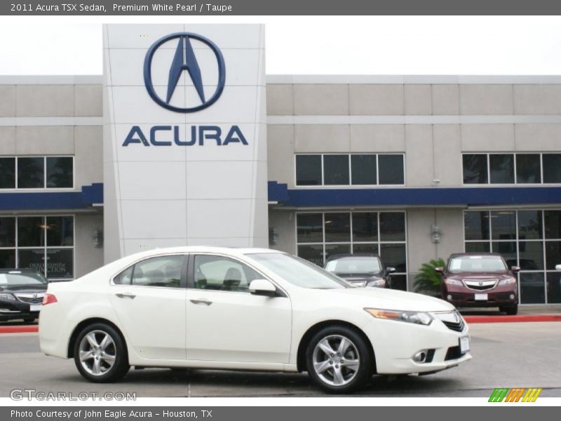 Premium White Pearl / Taupe 2011 Acura TSX Sedan