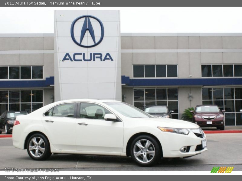 Premium White Pearl / Taupe 2011 Acura TSX Sedan