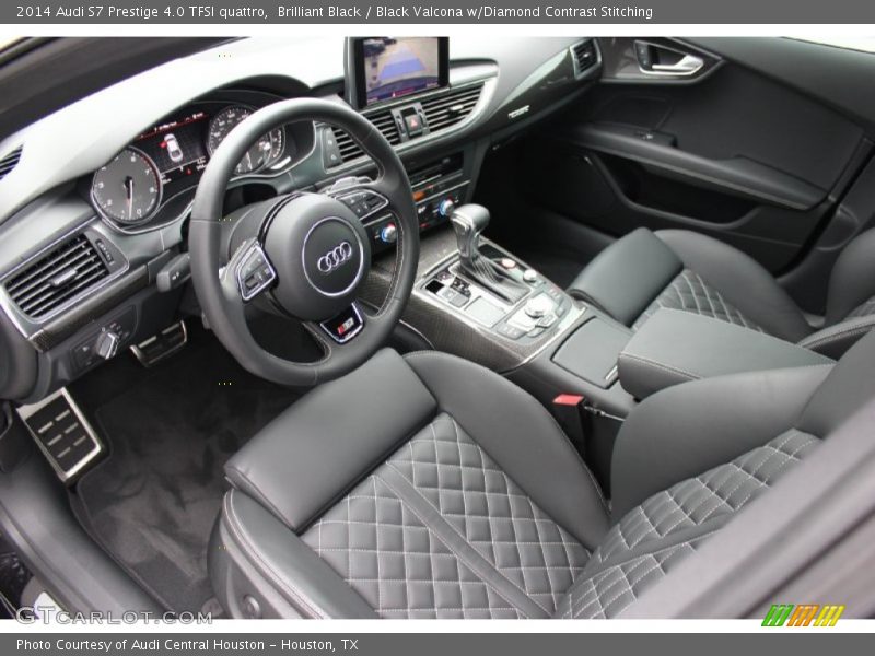  2014 S7 Prestige 4.0 TFSI quattro Black Valcona w/Diamond Contrast Stitching Interior