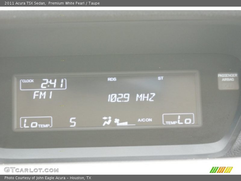 Premium White Pearl / Taupe 2011 Acura TSX Sedan