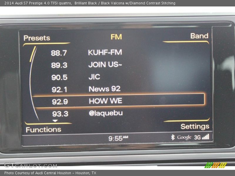 Brilliant Black / Black Valcona w/Diamond Contrast Stitching 2014 Audi S7 Prestige 4.0 TFSI quattro