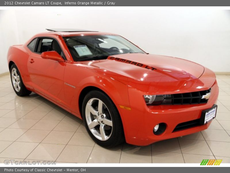 Inferno Orange Metallic / Gray 2012 Chevrolet Camaro LT Coupe