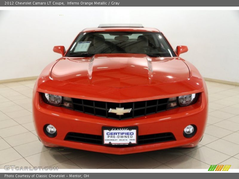 Inferno Orange Metallic / Gray 2012 Chevrolet Camaro LT Coupe