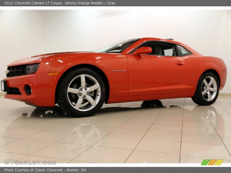 Inferno Orange Metallic / Gray 2012 Chevrolet Camaro LT Coupe