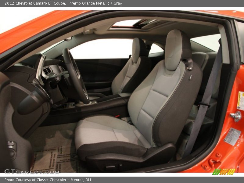 Inferno Orange Metallic / Gray 2012 Chevrolet Camaro LT Coupe