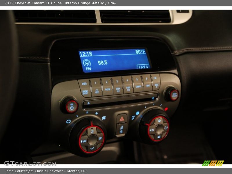 Inferno Orange Metallic / Gray 2012 Chevrolet Camaro LT Coupe