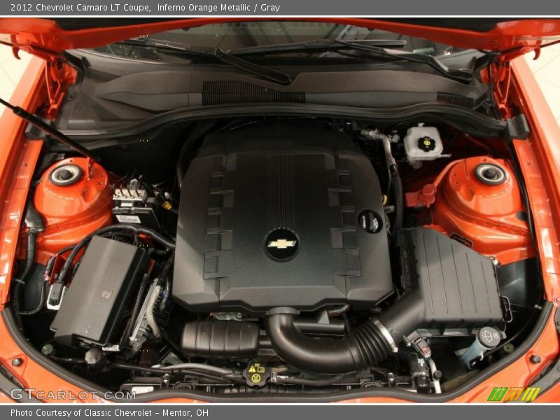 Inferno Orange Metallic / Gray 2012 Chevrolet Camaro LT Coupe